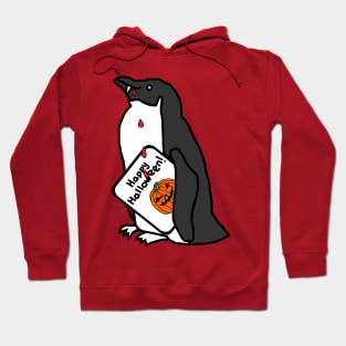 Vampire Horror Penguin with Halloween Card Hoodie